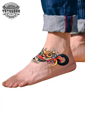 tatouage ephemere cheville oriental photo Tatouage éphémère cheville oriental