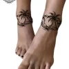 tatouage ephemere cheville palmier photo Tatouage éphémère cheville palmier
