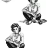 tatouage ephemere cheville pin up Tatouage éphémère cheville pin up