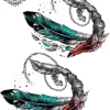 tatouage ephemere cheville plume Tatouage éphémère cheville plume
