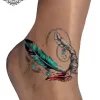 tatouage ephemere cheville plume photo Tatouage éphémère cheville plume
