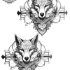 tatouage ephemere cheville renard Tatouage éphémère cheville renard
