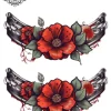 tatouage ephemere cheville rose Tatouage éphémère cheville rose