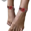 tatouage ephemere cheville rose photo Tatouage éphémère cheville rose