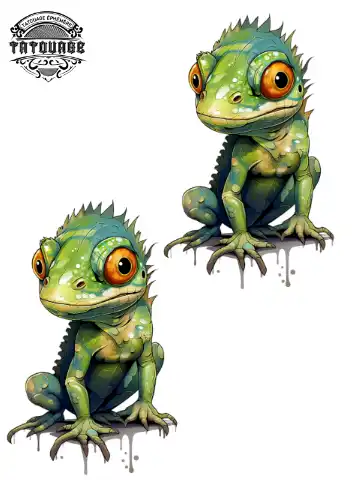 Tatouage éphémère cheville salamandre