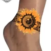 tatouage ephemere cheville soleil photo Tatouage éphémère cheville soleil