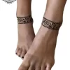 Tatouage éphémère cheville tahitien