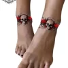tatouage ephemere cheville tete de mort photo Tatouage éphémère cheville tête de mort