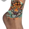 Tatouage éphémère cheville tigre