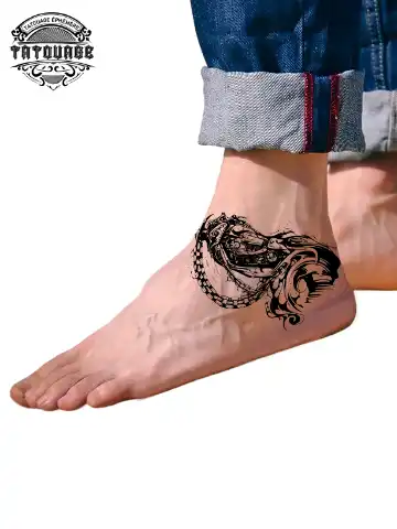 tatouage ephemere cheville vitesse moto photo Tatouage éphémère cheville vitesse moto
