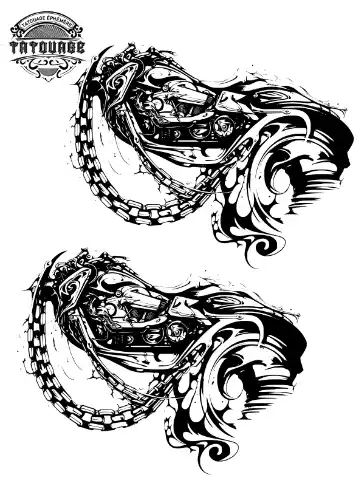 tatouage ephemere cheville vitesse moto Tatouage éphémère cheville vitesse moto