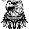 Tatouage éphémère cou aigle