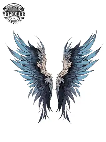 tatouage ephemere cou aile d?ange Tatouage éphémère cou aile d’ange