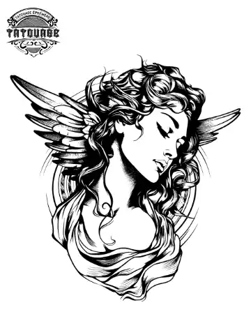 tatouage ephemere cou ange Tatouage éphémère cou ange