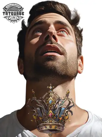 tatouage ephemere cou couronne photo Tatouage éphémère cou couronne
