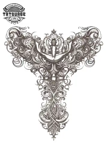 tatouage ephemere cou croix Tatouage éphémère cou croix