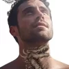 Tatouage éphémère cou dragon