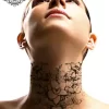 tatouage ephemere cou femme fleur photo Tatouage éphémère cou femme fleur
