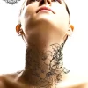 tatouage ephemere cou femme photo Tatouage éphémère cou femme