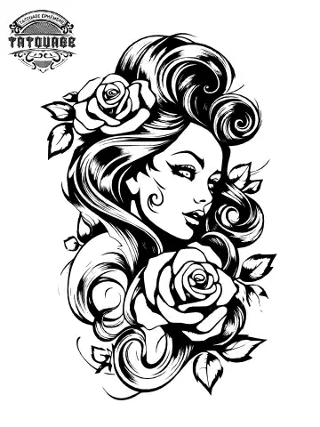 tatouage ephemere cou femme rose Tatouage éphémère cou femme rose