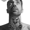 tatouage ephemere cou homme aigle photo Tatouage éphémère cou homme aigle