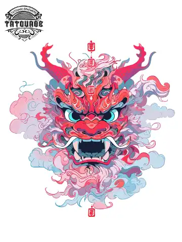 tatouage ephemere cou homme chinois Tatouage éphémère cou homme chinois