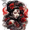 Tatouage éphémère cou homme japonais