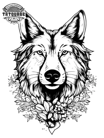 tatouage ephemere cou homme loup Tatouage éphémère cou homme loup