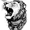 tatouage ephemere cou lion Tatouage éphémère cou lion