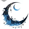 tatouage ephemere cou lune Tatouage éphémère cou lune