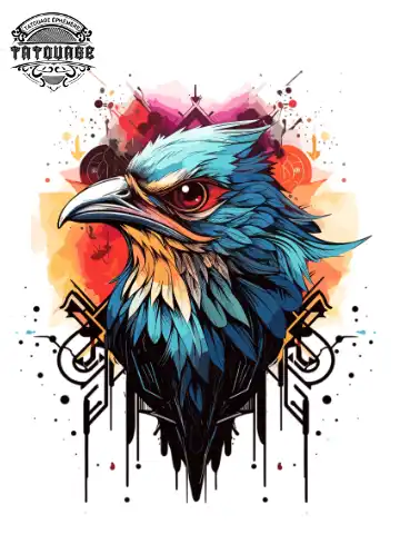 tatouage ephemere cou oiseau Tatouage éphémère cou oiseau