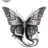 tatouage ephemere cou papillon Tatouage éphémère cou papillon