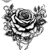 tatouage ephemere cou rose Tatouage éphémère cou rose