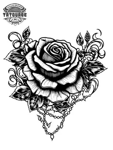 tatouage ephemere cou rose Tatouage éphémère cou rose