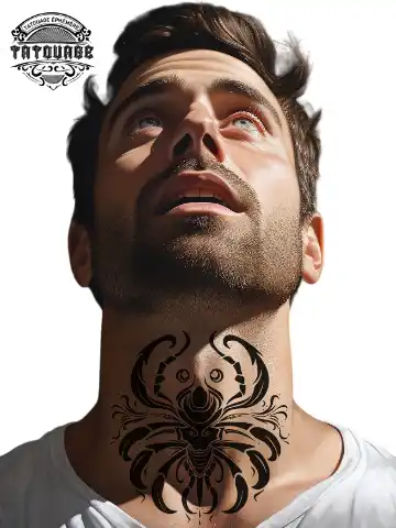 tatouage ephemere cou scorpion photo Tatouage éphémère cou scorpion