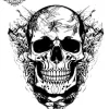 tatouage ephemere cou tete de mort Tatouage éphémère cou tête de mort