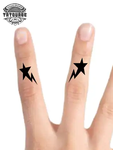 Tatouage éphémère doigt étoile