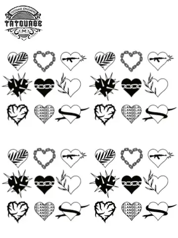 Tatouage éphémère doigt femme coeur