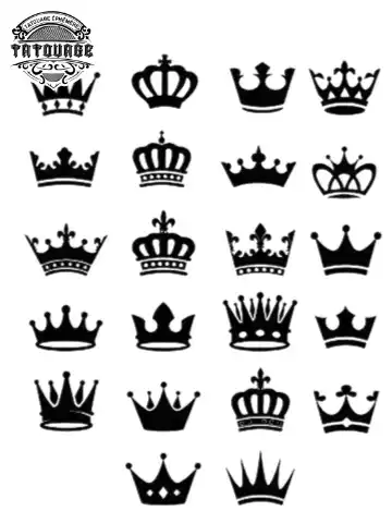 Tatouage éphémère doigt homme couronne