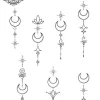 Tatouage éphémère doigt lune
