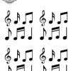 Tatouage éphémère doigt note de musique