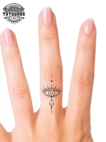 tatouage ephemere doigt oeil photo Tatouage éphémère doigt œil
