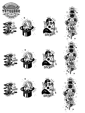tatouage ephemere doigt old school Tatouage éphémère doigt old school