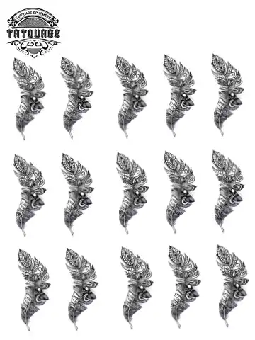 Tatouage éphémère doigt plume