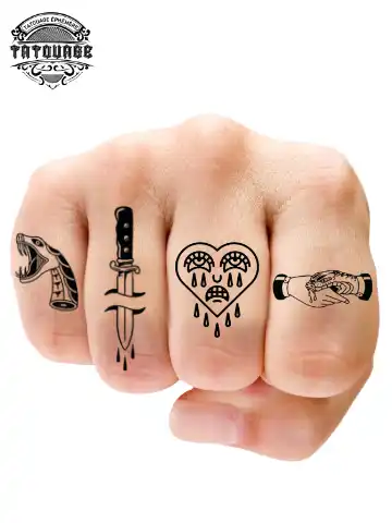tatouage ephemere doigt prison photo Tatouage éphémère doigt prison