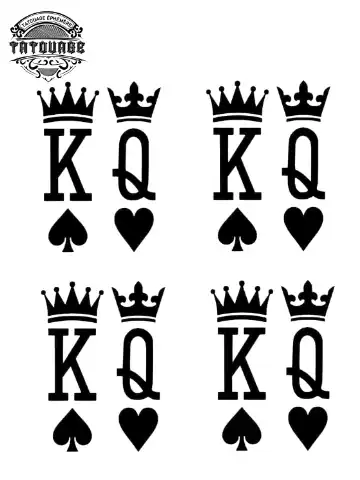 tatouage ephemere doigt roi reine Tatouage éphémère doigt roi reine