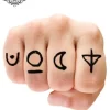 Tatouage éphémère doigt symbole