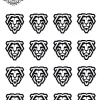Tatouage éphémère doigt tête de lion