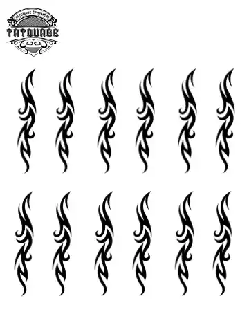 Tatouage éphémère doigt tribal