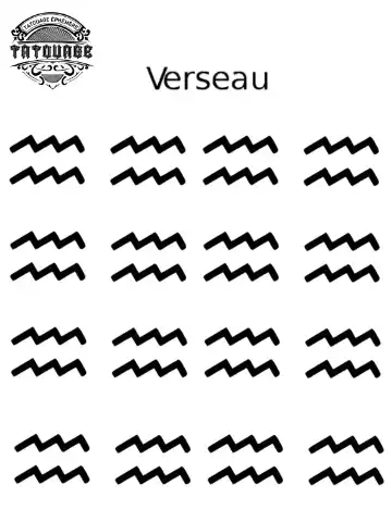Tatouage éphémère doigt verseau